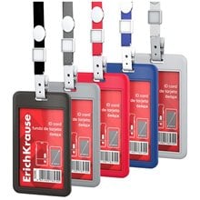 Κονκάρδα Erichkrause με Υφασμάτινο Λουράκι Hard Plastic ABC 54x85mm 62086  Σήμανση - Επιγραφές