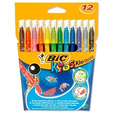 ΜΑΡΚΑΔΟΡΟΙ BIC KIDS COULEUR 12TEM.  Μαρκάδοροι Ψιλής Γραφής