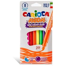 Carioca Neon Πλενόμενοι Μαρκαδόροι Ζωγραφικής Χονδροί σε 8 Χρώματα 42785  Μαρκαδόροι Διάφοροι