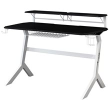 LC-POWER GAMING DESK WITH EXTRA SHELVES BLACK/WHITE  Νέες Παραλαβές