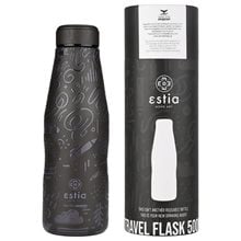 Estia Θερμός Travel Flask Save The Aegean 500Ml Noir Echo  Θερμός - Παγούρια