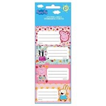 Αυτοκόλλητες Ετικέτες 20τμχ. 5φ PEPPA PIG  Σχολικές Ετικέτες