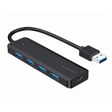 GEMBIRD 4-PORT USB 3.1 (Gen 1) HUB BLACK  USB Hubs