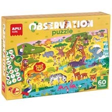 Apli Puzzle Observation Ζώα της Ζούγκλας 60τμχ  Παζλ Παιδικά