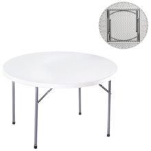 BLOW-R Τραπέζι Ροτόντα - Catering Πτυσσόμενο, Μέταλλο Βαφή Γκρι, HDPE Άσπρο 45mm ΕΟ183,1  Καρέκλες - Τραπέζια - Βοηθητικά