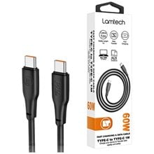 LAMTECH CHARGE AND DATA CABLE TYPE-C TO TYPE-C 60W 1M BLACK  Φορτιστές - Καλώδια
