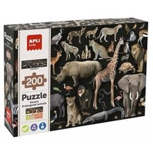 Apli Puzzle Threatened Savanna Animals 200pcs  Παζλ Παιδικά