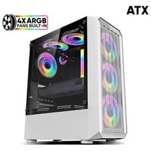 ARMAGGEDDON GAMING PC CASE WITH 4 ARGB FANS TRITRON PRO 100 WHITE  Κουτιά Desktop