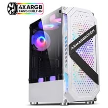 ARMAGGEDDON GAMING PC CASE WITH 4 ARGB FANS TRITRON PRO 200 WHITE  Κουτιά Desktop