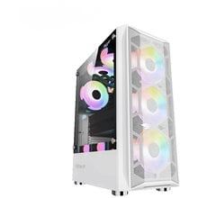 ARMAGGEDDON GAMING PC CASE DUAL CHAMBER WITH 3 ARGB FANS TRITRON 2 WHITE  Κουτιά Desktop