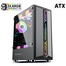 ARMAGGEDDON GAMING PC CASE WITH 3 ARGB FANS TRITRON PRO 300 BLACK  Κουτιά Desktop