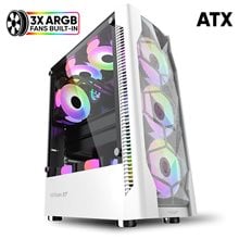 ARMAGGEDDON GAMING PC CASE DUAL CHAMBER WITH 3 ARGB FANS TRITRON 3 WHITE  Κουτιά Desktop