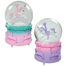 Γυάλα χιονιού με φως και μουσική σε 2 σχέδια Unicorn 12εκ.  Χιονόμπαλες