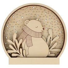 Ξύλινο Διακοσμ.3D 15χ16εκ.Xmas Snow  Υλικά Κατασκευών & DIY