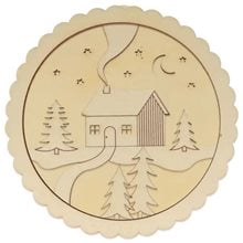 Ξύλινη Κατασκ.Μπάλα 3D φ.17εκ. Xmas Time  Υλικά Κατασκευών & DIY
