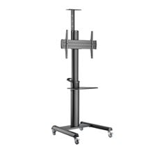 GEMBIRD ALUMINUM TV FLOOR STAND WITH CASTER WHEELS 37′-70′ BLACK  Βιβλιοθήκες