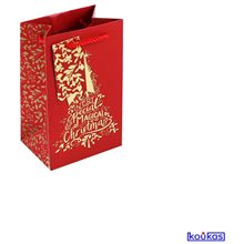 Τσαάντα Δώρου 27χ33χ14 Xmas Foil Κόκκινη  Τσάντες Δώρου