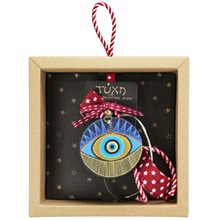 Synchronia Γούρι σε Κουτάκι Στολίδι Τύχης Μάτι Ακτίνες Μπλε LU24011I  Γούρια