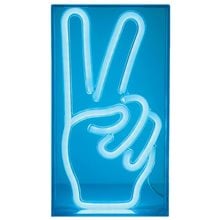 Διακοσμητικό Φωτιστικό Neon Led Peace Hand Blue 23x4x13εκ.  Φωτιστικά