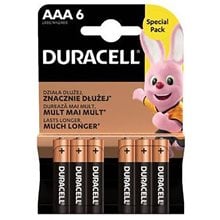 Duracell Αλκαλικές Μπαταρίες AAA 1.5V 6τμχ  Μπαταρίες