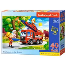 Παζλ Castorland 40 Maxi Firefighters to the Rescue 59x40cm B-040407-1  Παζλ Παιδικά