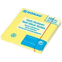 Αυτοκόλλητες Σημειώσεις Donau 76x76mm 100φ. Κίτρινο 7586001-11  Post It - Χαρτάκια