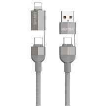Charging Cable 4 in 1 WK 240W USB/TYPE-C to i6/TYPE-C Grey 1m WDC-48  Νέες Παραλαβές