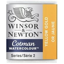 Winsor & Newton Half Pan Ακουαρέλας Cotman 088 Yellow Gold Series 2  Χρώματα Ακουαρέλας