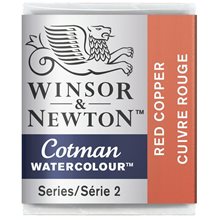 Winsor & Newton Half Pan Ακουαρέλας Cotman 471 Red Copper Series 2  Χρώματα Ακουαρέλας