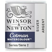Winsor & Newton Half Pan Ακουαρέλας Cotman 617 Silver Series 2  Χρώματα Ακουαρέλας