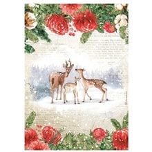 Ριζόχαρτο Decoupage Stamperia A4 Christmas Romantic Home for the  Ριζόχαρτα για Decoupage