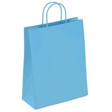 Τσάντα Δώρου Γαλάζια Στριφτό Χεράκι 31χ26χ12  Τσάντες Δώρου