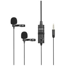 BOYA BY-M1DM wired mic Dual Lavalier Microphone  Αξεσουάρ Streaming