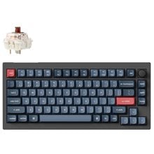Keychron V1 Max (V1M-D3) QMK/VIA Wireless Custom Mechanical Keyboard Brown Switch RGB 75% US Lay  Gaming Πληκτρολόγια