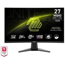 MSI MONITOR GAMING MAG 27CQ6F, CURVED VA WQHD, 27", 16:9, 300CD/M2, 5.000:1, 0.5MS, 180Hz, 2560x1440, 2xHDMI/ DP/ HP OUT, TILT, BLACK, 3YW.  Οθόνες Για Εργασία