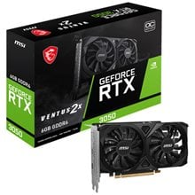 MSI VGA PCI-E NVIDIA GF RTX 3050 VENTUS 2X E 6G OC, 6GB/96BIT, GDDR6, 2xHDMI/1xDP, DUAL FAN, 2 SLOT FANSINK, 3YW.  Κάρτες Γραφικών