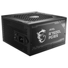 MSI PSU 750W MAG A750GL PCIE5, 80+ GOLD CERTIFIED, FULL MODULAR CABLES, FLUID DYNAMIC BEARING 120MM QUIET & COOL FAN, 7YW.  Τροφοδοτικά