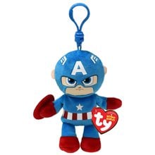 Ty Beanie Babies Κλιπ Χνουδωτό Captain America 8,5εκ.  Λούτρινα