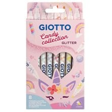 Giotto Μαρκαδόροι Glitter Candy Pastel 8 τμχ  Σετ Μαρκαδόρων Ζωγραφικής