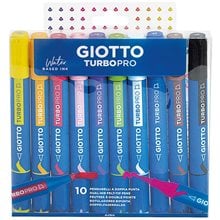 Μαρκαδόροι Giotto Διπλής Μύτης Turbopro Pastel 10τμχ F428300  Μαρκαδόροι