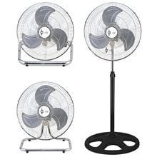 LGP 3-IN-1 ROUND BASE FAN 18' 45CM 45W BLACK  Συσκευές Ψύξης-Θέρμανσης