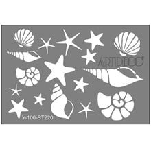 Artdeco stencil A4 (21x29.7 cm) Sea shells 220  Stencils