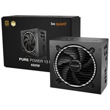 BEQUIET PSU PURE POWER 13M 650W BP025EU, GOLD CERTIFIED, MODULAR CABLES, EXCEPIONALLY QUIET, 12CM FAN, 10YW.  Τροφοδοτικά