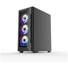 SUPERCASE PC CHASSIS UR16A-G CASE, MIDI TOWER ATX, ARGB LIGHTING, BLACK, W/O PSU, Front: 3x 120mm ARGB Fan, Rear: 1x 120mm ARGB Fan, 2YW  Κουτιά Desktop