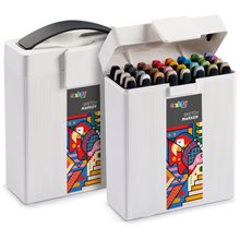Carioca Μαρκαδόροι Plus Sketch Marker Hard Case Διπλής Μύτης Σετ 32τμχ  Μαρκαδόροι 
Ανεξίτηλοι