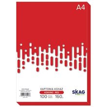 Χαρτί Α4 Χρωματιστό ZAZOO 160gr 100φ. Κόκκινο  Φωτοαντιγραφικά