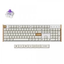Keychron K10 HE (K10H-Q1) Special Wood Edition White Wireless Magnetic Hall Effect RGB 100% US  Gaming Πληκτρολόγια