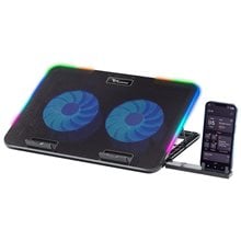 ALCATROZ NOTEBOOK & PHONE COOLING STAND 2 FANS VENDAVAL G2 RGB BLACK  Βάσεις - Coolers