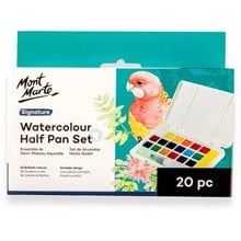 Κασετινα Half Pan Set Χρωματα Ακουαρελα με πινελο Monte Marte 20 pc  Χρώματα Ακουαρέλας