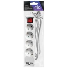 Πολύμπριζο 4 Θέσεων Με Διακόπτη με 2 USB & 1 Type C  Καλώδια-Adapters
